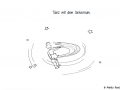 Comicfigur, die mit einer Sternschnuppe tanzt - Copyright: Annika Baacke