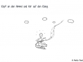 Comicfigur im Schneidersitz mit Klangschale - Copyright: Annika Baacke