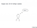 Comicfigur mit der Denkblase "Warum?" - Copyright: Annika Baacke