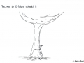 Comicfigur, die einen Baum umarmt - Copyright: Annika Baacke
