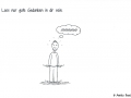 Comicfigur, die sich einen Schokoladenriegel vorstellt - Copyright: Annika Baacke