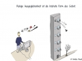 Comicfigur, die wütend und fluchend den Computer aus dem Fenster eines Hochhauses wirft - Copyright: Annika Baacke