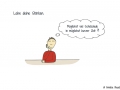 Comicfigur mit der Denkblase "Möglichst viel Schokolade in möglichst kurzer Zeit?!" - Copyright: Annika Baacke