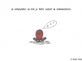 Comicfigur im Schneidersitz schlafend - Copyright: Annika Baacke
