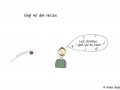 Comicfigur, die "Last Christmas, I gave you my heart..." singt, von links kommt eine Tomate geflogen - Copyright: Annika Baacke