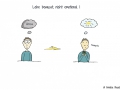 Comicfigur ist gestresst und ist daraufhin Schokolade - Copyright: Annika Baacke