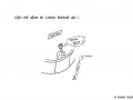 Comic von einer unfreundlichen Verkäuferin, die den Kunden mit den Worten "Ham'wa NICH'!" anfährt - Copyright: Annika Baacke