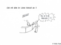 Comic von einem unfreundlichen Kunden, der den Servicemitarbeiter mit den Worten "Das ist to-tal FASCH!!!" anfährt - Copyright: Annika Baacke
