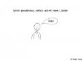 Comicfigur, die mit einem Lächeln "Danke!" sagt - Copyright: Annika Baacke