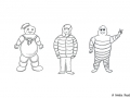 Comicfigur mit dicker Winterjacke neben Marshmallow Man und dem Michelin Männchen - Copyright: Annika Baacke