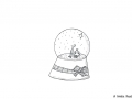 Zeichnung einer Schneekugel - Copyright: Annika Baacke