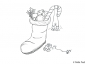 Zeichnung von einem gefüllten Nikolausstiefel - Copyright: Annika Baacke