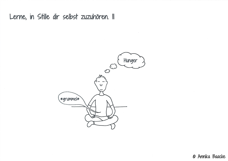 Meditierende Comicfigur - Copyright: Annika Baacke